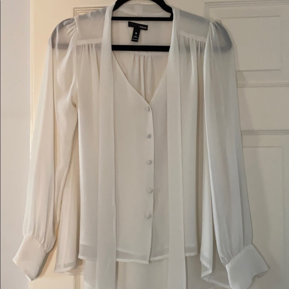 Aqua Tie front top